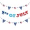 Big Dot of Happiness Firecracker 4th of July - Red, White & Blue Party Letter Banner Decoration - 36 Banner Cutouts & 4th of July Banner Letters